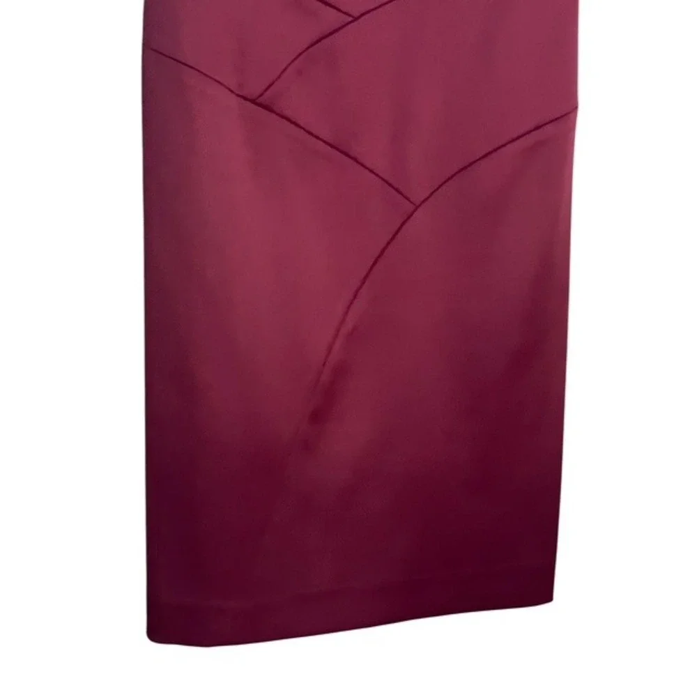 Jones Wear Dress Burgundy Sleeveless Jeweled Neckline Sheath Career Women's - Picture 3 of 5